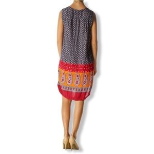 Beach Lunch Lounge Boho Paisley Shift  Dress